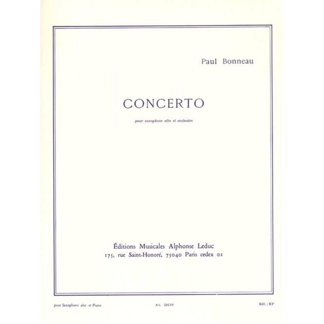 BONNEAU, PAUL.. -CONCERTO