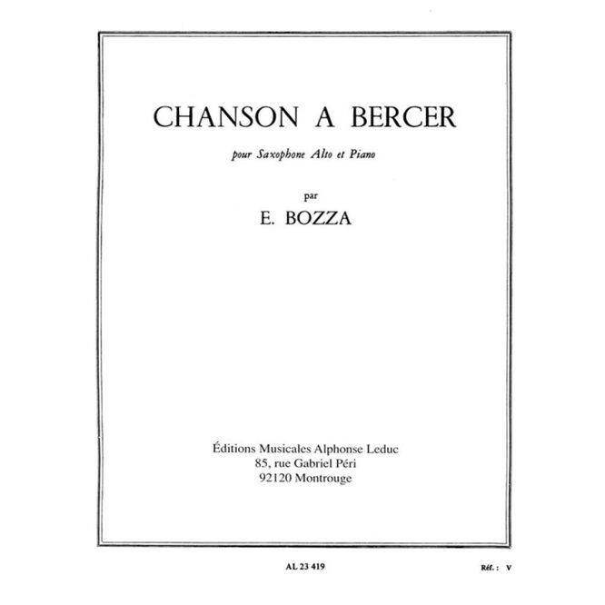 BOZZA, EUGENE.- CHANSON A BERCER