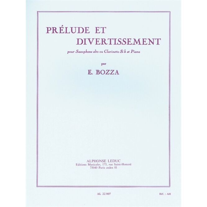 BOZZA, EUGENE.- PRELUDE ET DIVERTISSEMENT