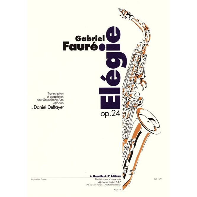 FAURE, GABIREL.- ELEGIE OP.24