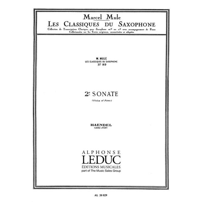 HAENDEL, GEORGE FRIEDRICH.- SONATE N.2 SAXOPHONE