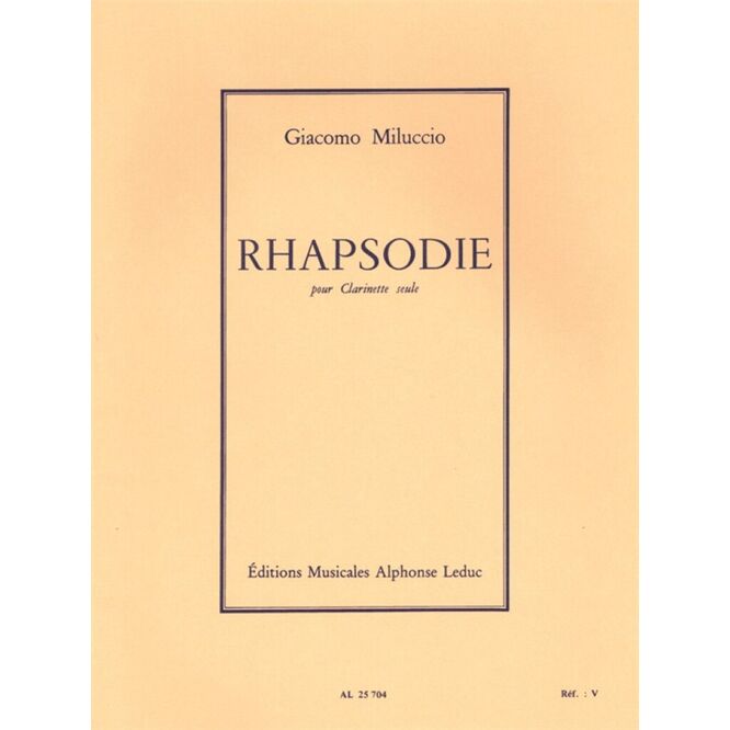 MILUCCIO, GIACOMO.- RHAPSODIE