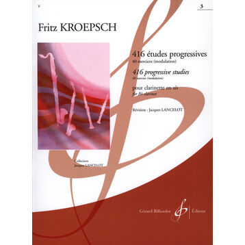 KROEPSCH, FRITZ.- 416 ETUDES PROGRESSIVES CAHIER 3