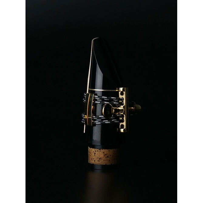 Ligature Clarinette Sib o Saxophone Alto Silverstein Cryo4T Gold Medium 07