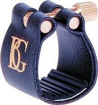 Ligature et Couvre bec cuir Saxophone Sopranino Bg Standard L-16