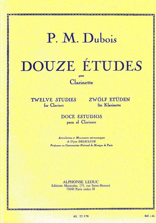DUBOIS, PIERRE-MAX.- DOUZE TUDES (12) CLARINETTE