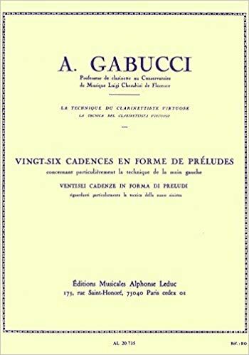 GABUCCI, AGOSTINO - VINGT-SIX (26) CADENCES EN FORM DE PRLUDES