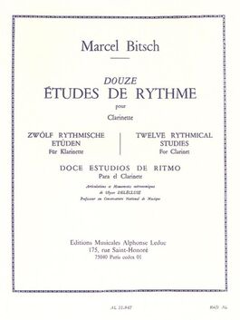BITSCH, MARCEL.- 12 ETUDES DE RYTHME (DELECLUSE)