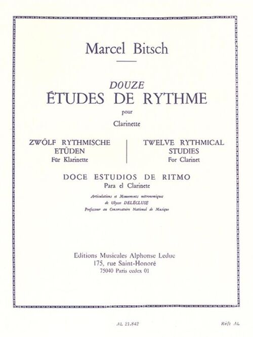 BISTCH, MARCEL.- 12 ETUDES DE RYTHME