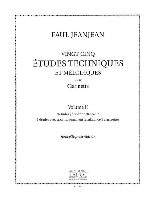 JEANJEAN, PAUL.- VINGT (25) TUDES TECHNIQUES ET MELDIQUES VOL2 SAMPLE 1