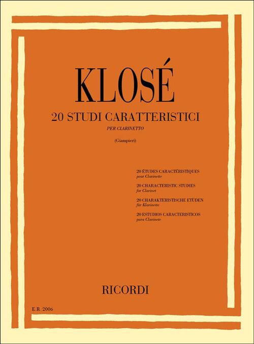 KLOSE, HYACINTHE-ELONORE.- VINGT (20) TUDES CARACTRISTIQUES