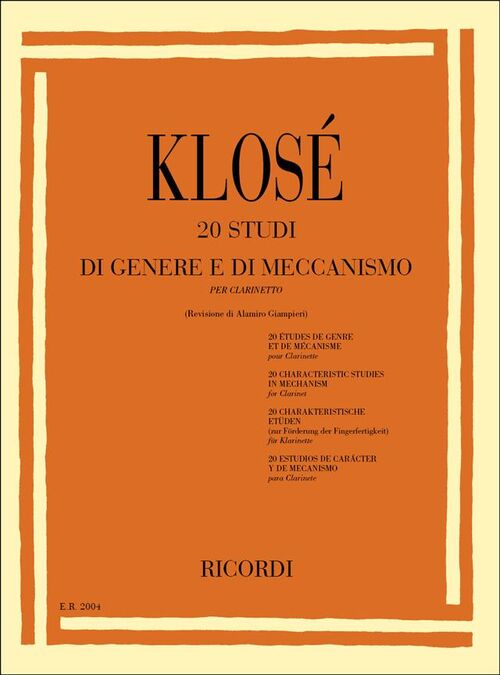 KLOSE, HYANCITHE-ELONORE.- VINGT (20) TUDES DE GENRE ET MECANISME (GIAMPIERI)