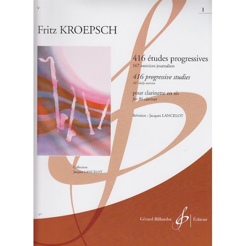 KROEPSCH, FRITZ.- 416 ETUDES PROGRESSIVES VOL.1