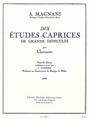 MAGNANI, AURELIO.- 10 ESTUDIOS CAPRICHOS DE GRAN DIFICULTAD