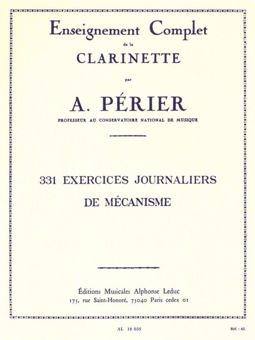 PERIER, AUGUSTE.- 331 EXERCICES JOURNALIERS DE MCANISME