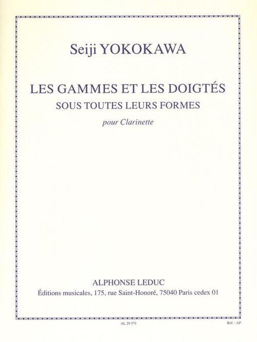 YOKOKAWA.- LES GAMMES ET LES DOIGTES SOUS TOUTES LES FORMES