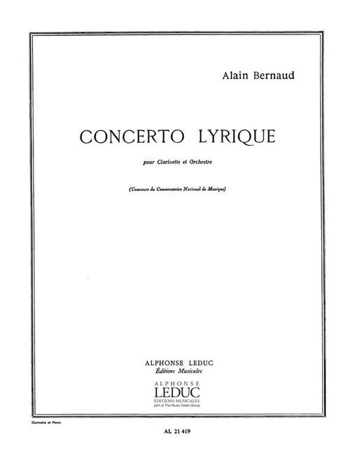 BERNAUD, ALAIN.- CONCERTO LYRIQUE