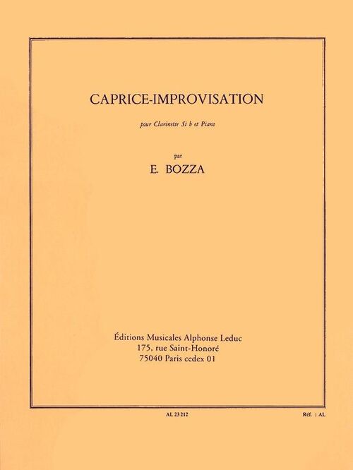 BOZZA, EUGENE.- CAPRICE- IMPROVISATION
