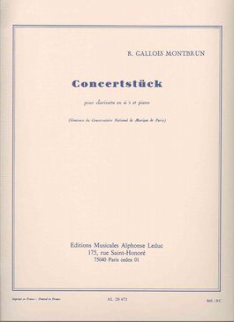 GALLOIS MONTBRUN, RAYMOND.- PICE DE CONCERT