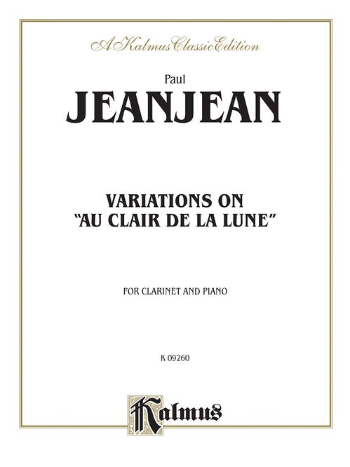 JEANJEAN, PAUL.- VARIATIONS ON CLAIR DE LA LUNE