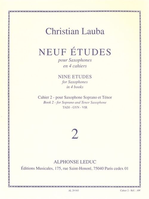 LAUBA, CHRISTIAN.- NEUF ETUDES VOL.2 (9)