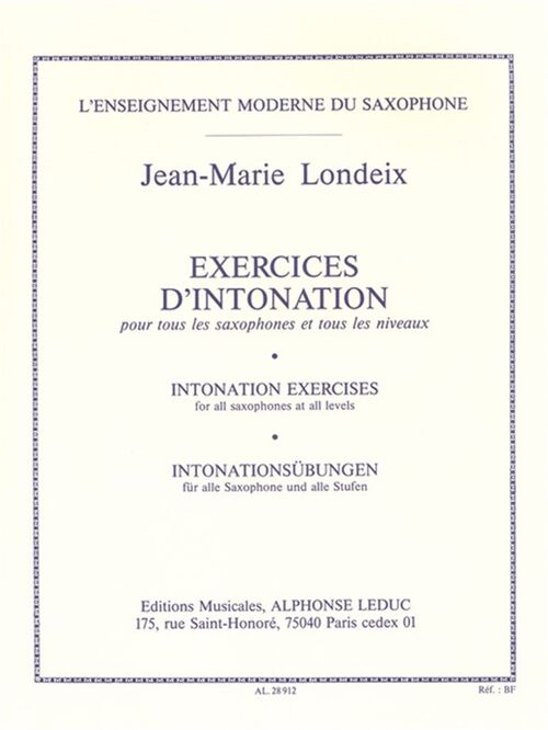 LONDEIX, JEAN MARIE.- EXERCISES DINTONATION