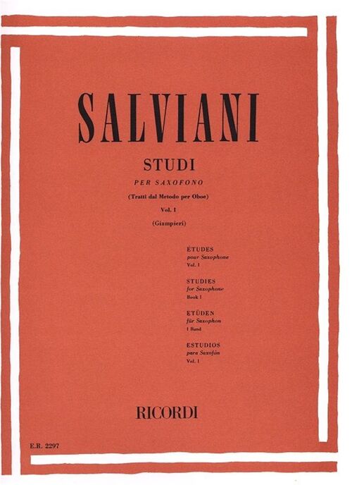 SALVIANI, CLEMENTE.- ETUDES VOL.1