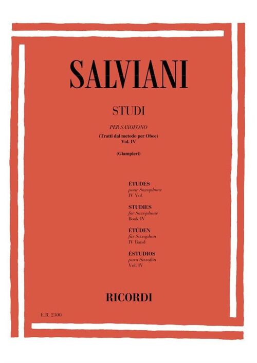 SALVIANI, CLEMENTE.- ETUDES VOL.4