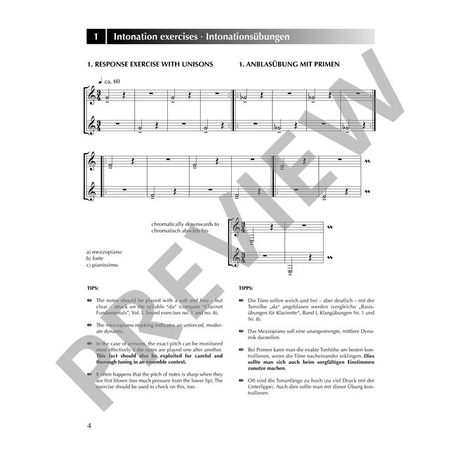 WEHLE, REINER.- CLARINET FUNDAMENTALS VOL.3 INTONATION SAMPLE