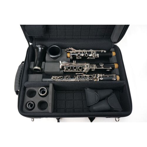 Etui 2 Clarinettes Marcus Bonna Cuir Noir