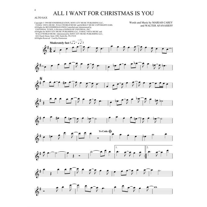 101 NOELS POUR SAXOPHONE ALTO (101 CHRISTMAS SONGS ALTO SAX) SAMPLE