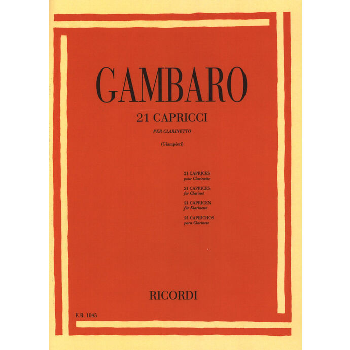 GAMBARO, VINCENZO.- 21 CAPRICES
