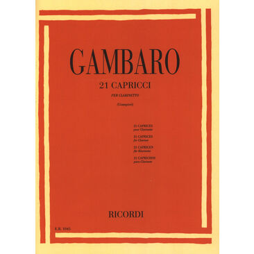 GAMBARO, VINCENZO.-21 CAPRICES