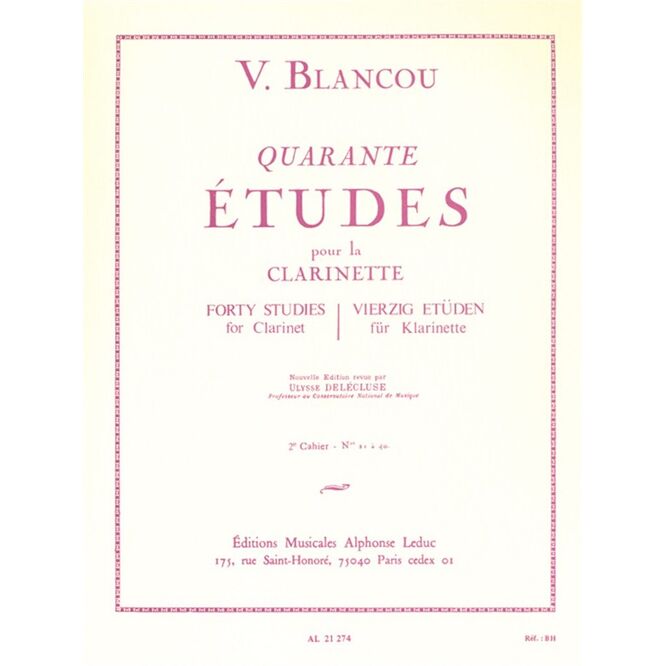 BLANCOU, VICTOR.- 40 ETUDES CAHIER 2