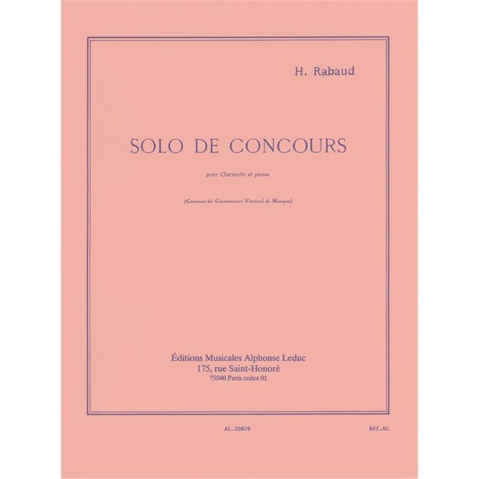 RABAUD, HENRI.- SOLO DE CONCOURS OP.10