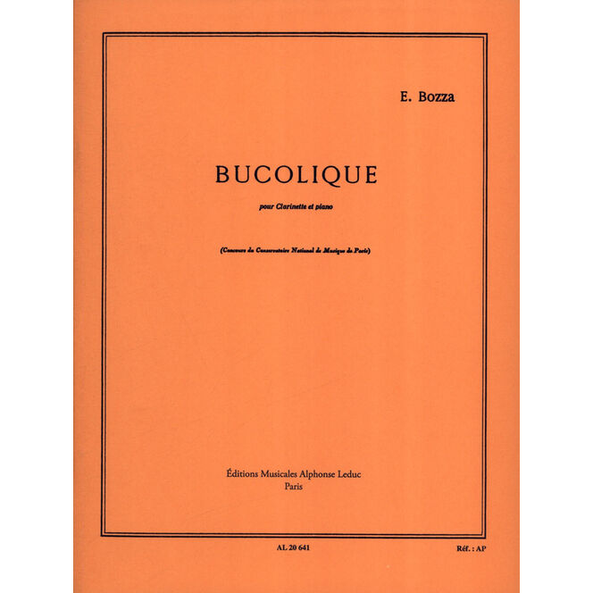 BOZZA, EUGENE.- BUCOLIQUE CLARINETTE ET PIANO